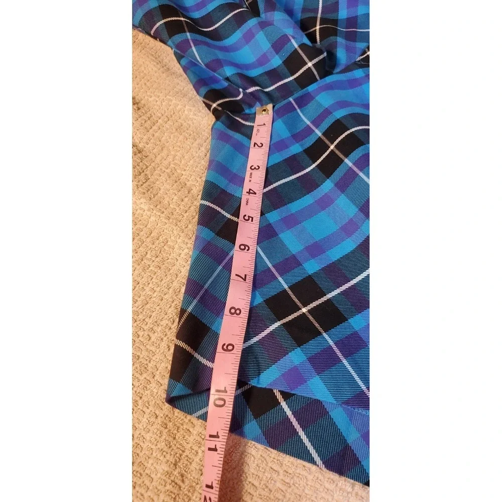 Royal & Awesome Men's golf shorts Sz 40 Blue Plaid Belt Loops 10.5